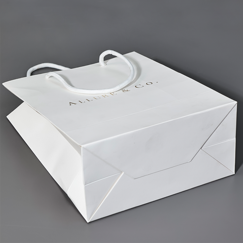 White pattern hot stamping paper bag