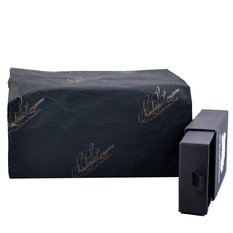Black Shirley Paper Pattern Gold Printed Wrapping Paper