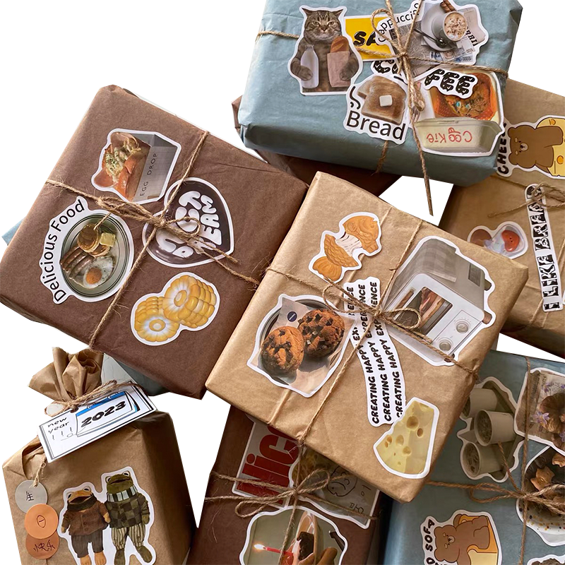 Retro irregular newspaper gift box wrapping paper
