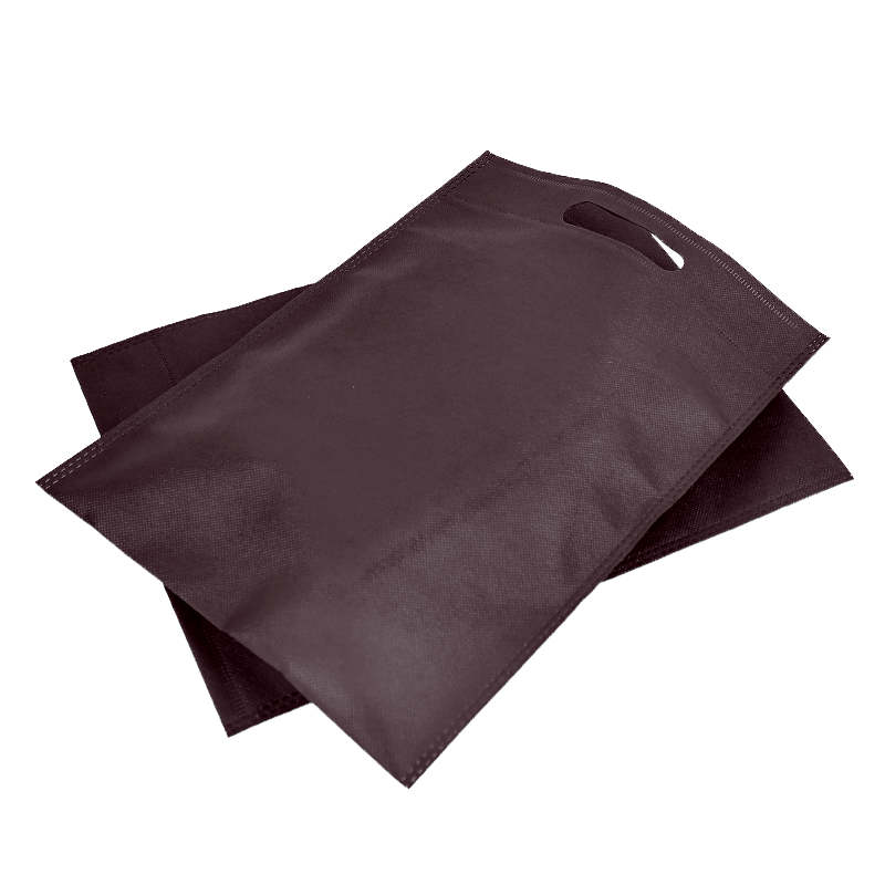 Brown non-woven flat tote bag 3.25