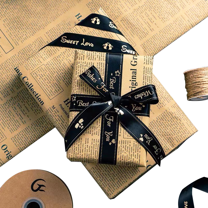 Full English Printed Kraft Paper Packaging Paper