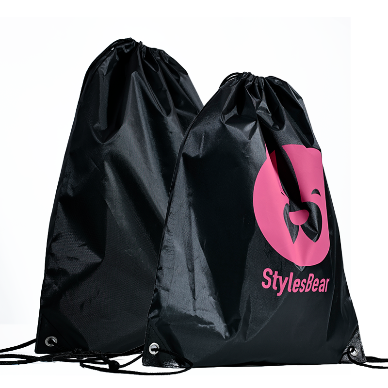 Black polyester backpack bag 1.3