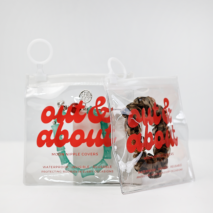 Small capacity white pull ring small capacity zipper bag
