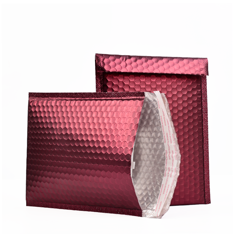 Wine red self-adhesive aluminized bubble courier bag 9.18