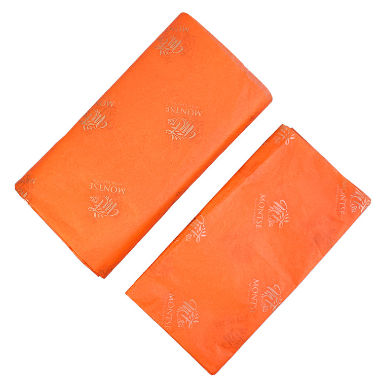 Orange Shirley Paper Printed Gold English Wrapping Paper