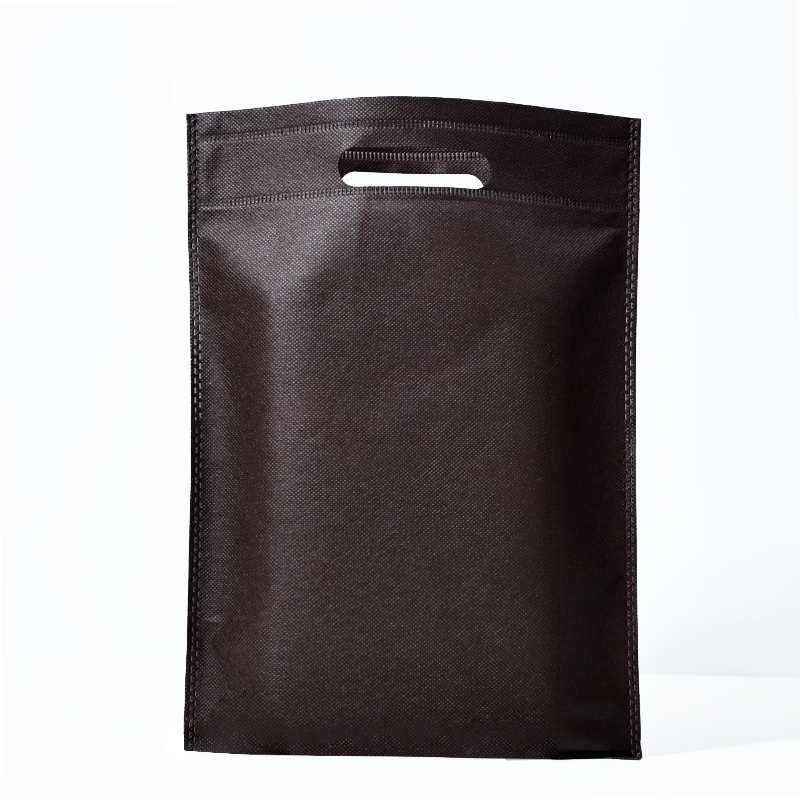 Brown non-woven flat tote bag 3.25
