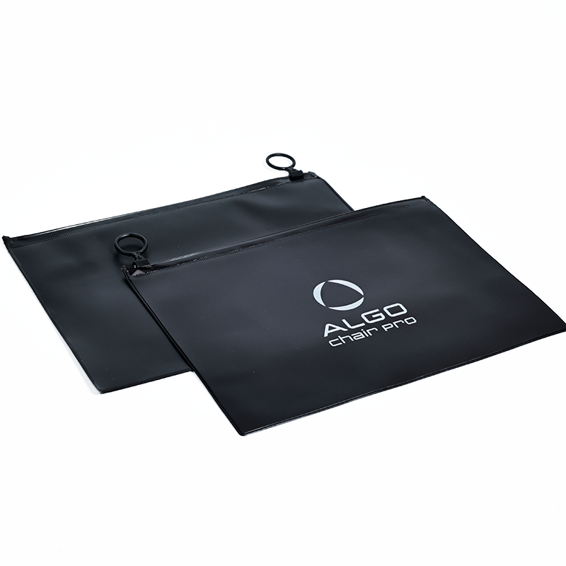 Black PVC frosted zipper bag