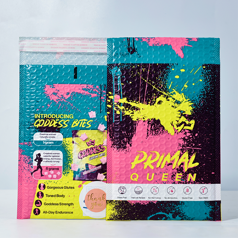 Pattern full color printing co-extrusion film express bubble bag 4.10