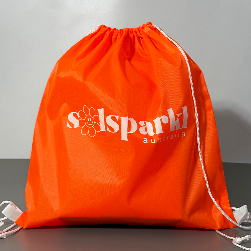 Orange drawstring backpack bag 4.9