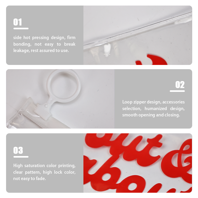 Small capacity white pull ring small capacity zipper bag