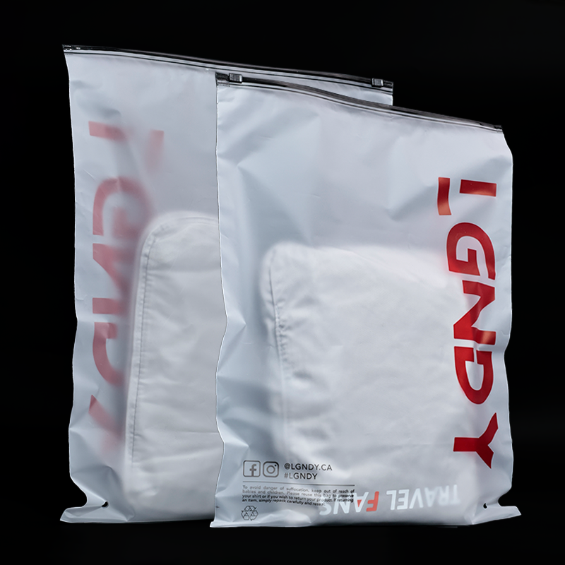 White transparent PE zipper bag