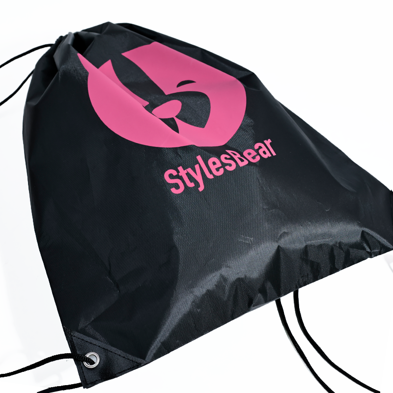 Black polyester backpack bag 1.3