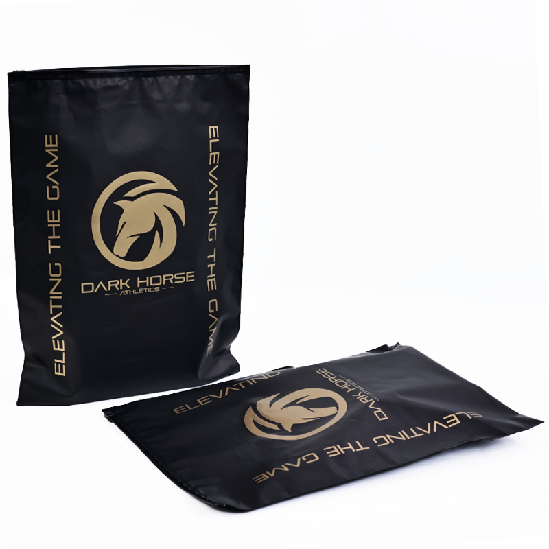 Black pattern hot stamping zipper bag