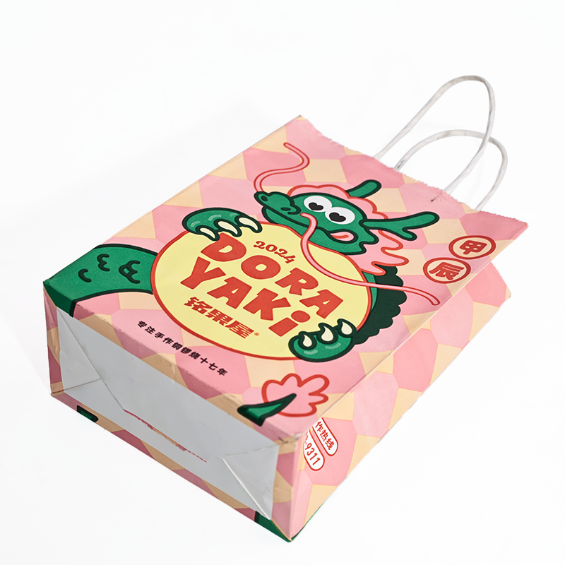 Small size full print kraft paper tote bag
