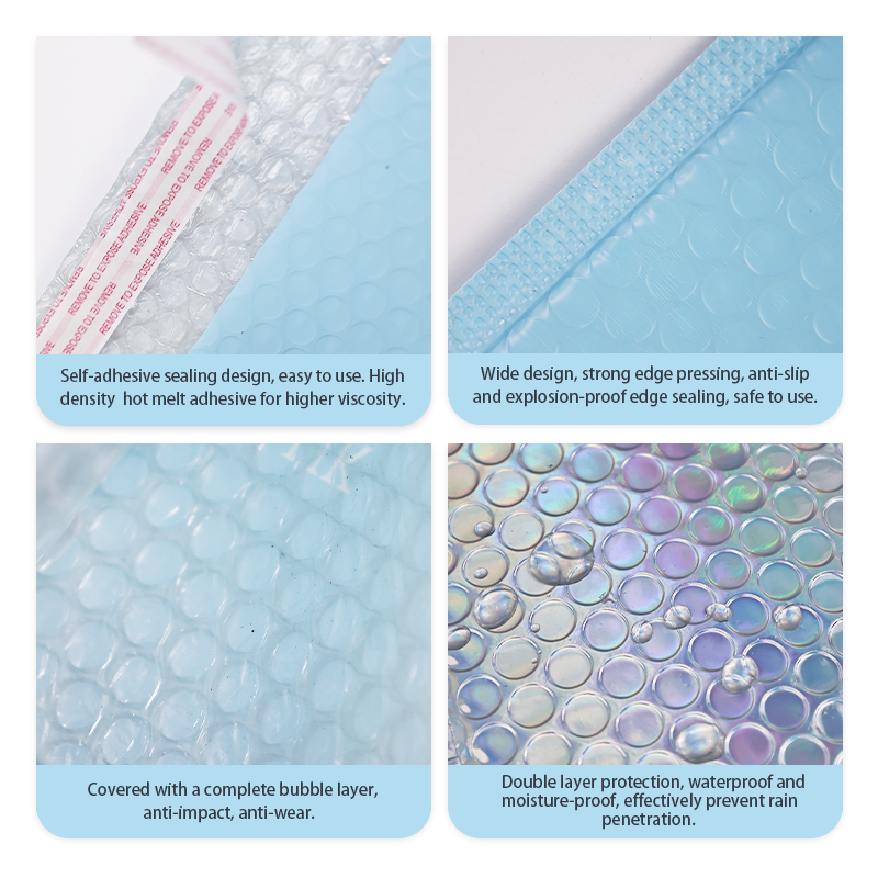 Blue co-extrusion film express bubble bag 4.30