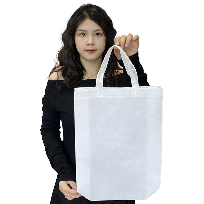 White long non-woven tote bag 4.30