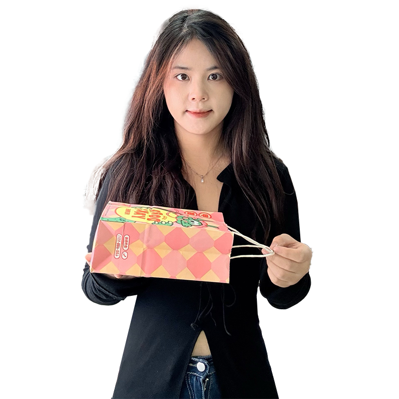 Small size full print kraft paper tote bag
