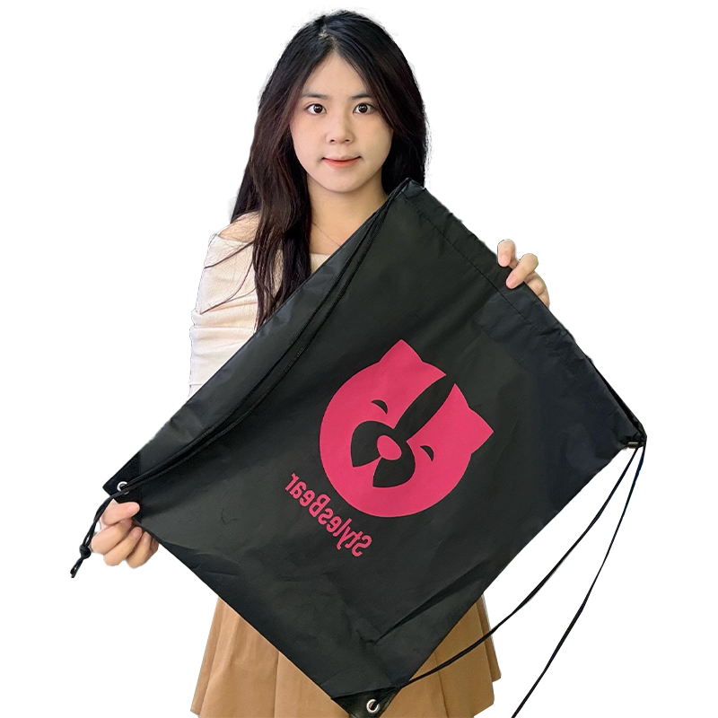 Black polyester backpack bag 1.3