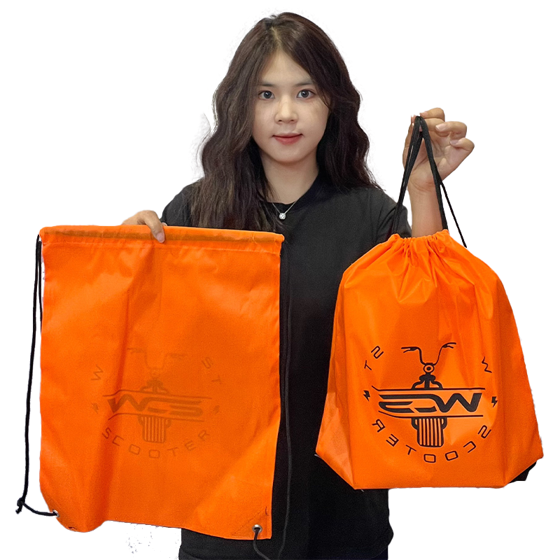 Orange Backpack Drawstring Pocket 7.13