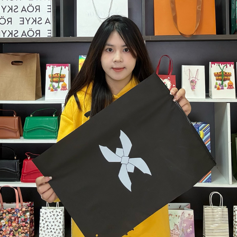 Black PE zipper bag
