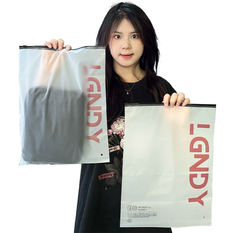 White transparent PE zipper bag