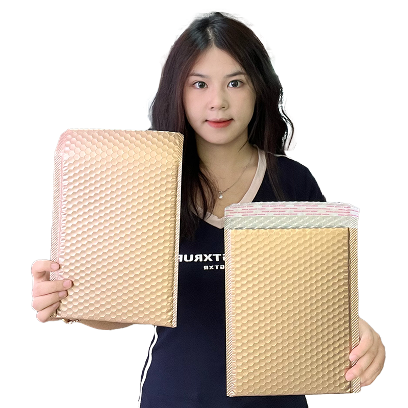 Milk tea gold self-adhesive aluminized film bubble courier bag 9.18