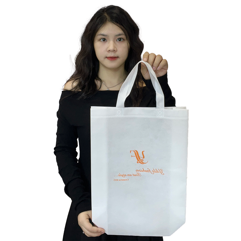 White long non-woven tote bag 4.30