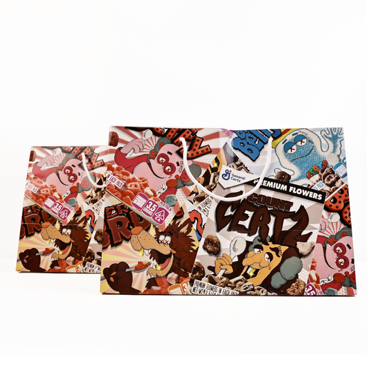 Full cartoon pattern color printing white card paper bag