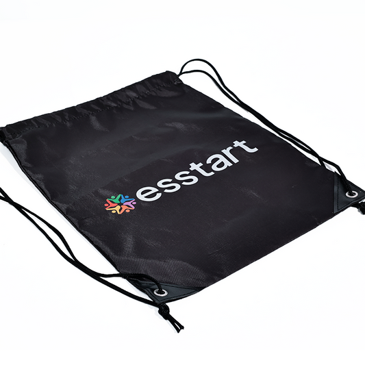 Black polyester drawstring backpack bag 1.13