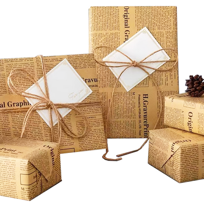Full English Printed Kraft Paper Packaging Paper