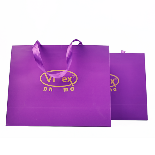 Vibex purple hot stamping paper bag