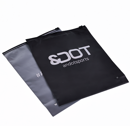 Single-sided transparent frosted pattern hot silver zipper bag