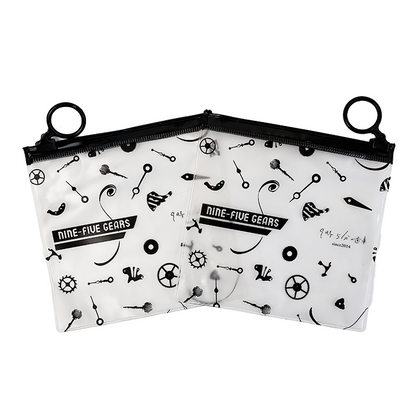 Black pull ring pattern single side full print frosted zipper bag