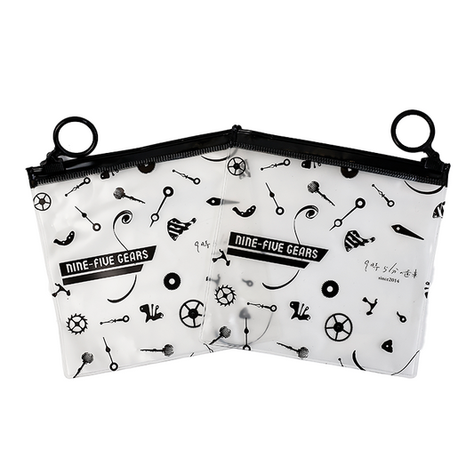 Black pull ring pattern single side full print frosted zipper bag