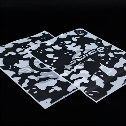 All-over print frosted zipper bag
