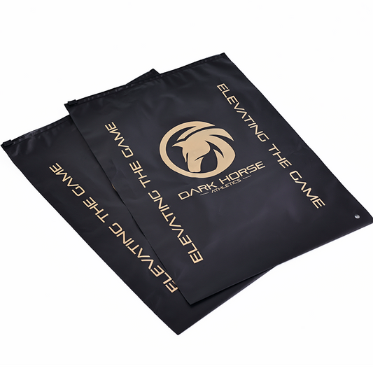 Black pattern hot stamping zipper bag