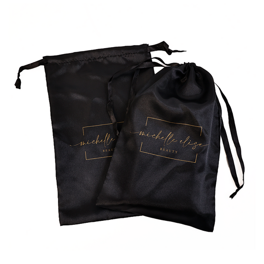 Black pattern gold-stamped drawstring bag 7.15