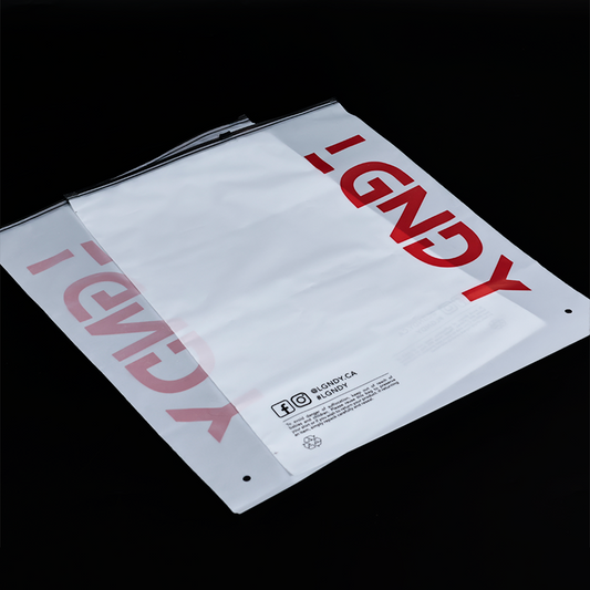 White transparent PE zipper bag