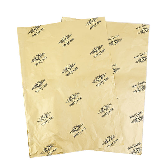 Gold Shirley Paper Print Black English Wrapping Paper