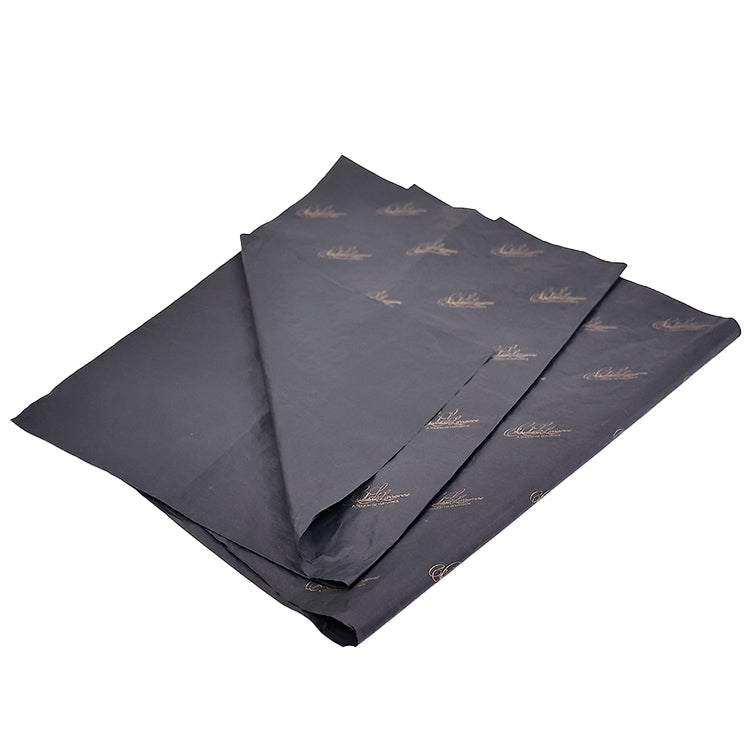 Black wrapping paper pattern with gold stamping
