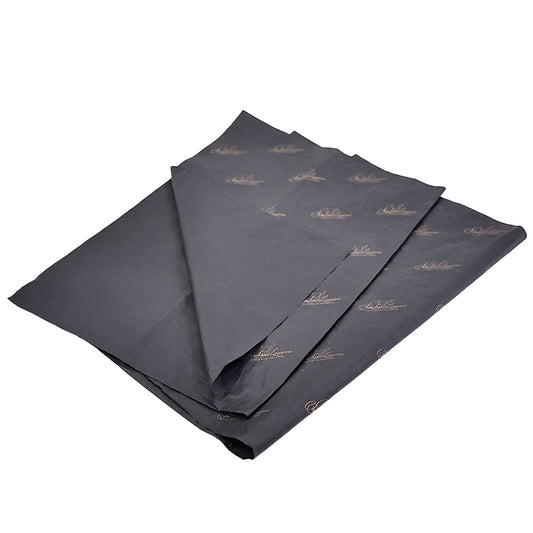 Black wrapping paper pattern with gold stamping