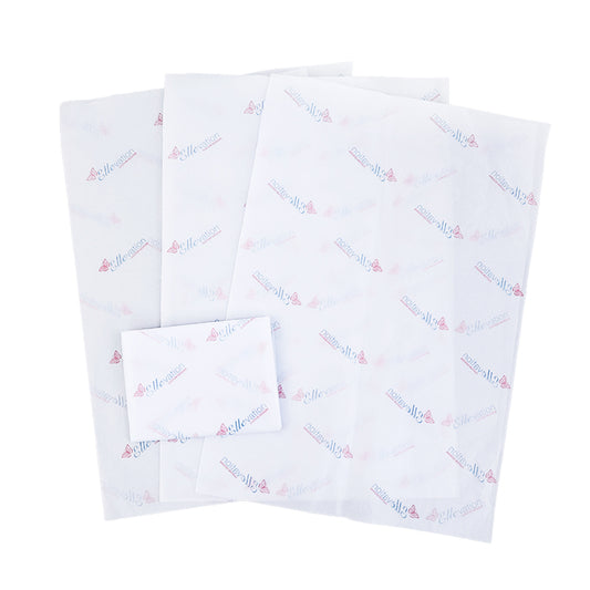 White Shirley Paper Printed Blue and Pink Pattern Wrapping Paper