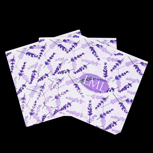 White kraft paper full lavender flat paper bag