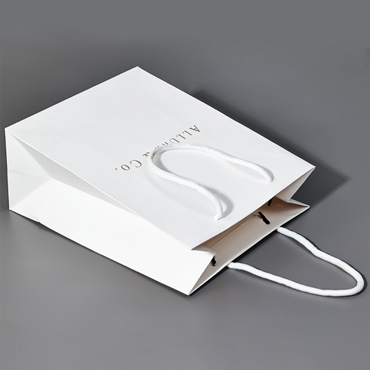 White pattern hot stamping paper bag