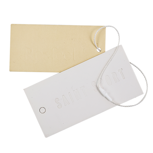 Embossed hangtag 2.20
