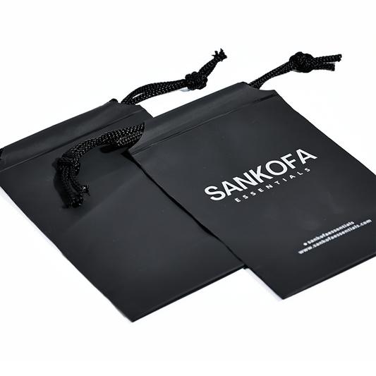 Black small size bottom drawstring bag 12.17