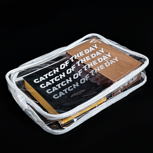 White transparent PVC zipper bag