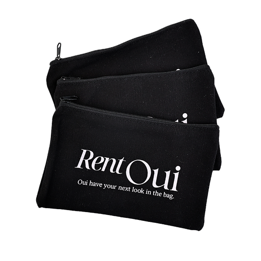 Black Long Cotton Zipper Bag