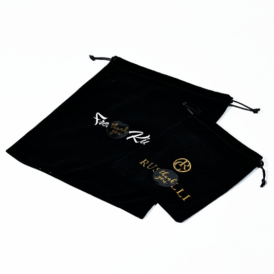 Black Multi-Size Fleece Drawstring Bag 3.25