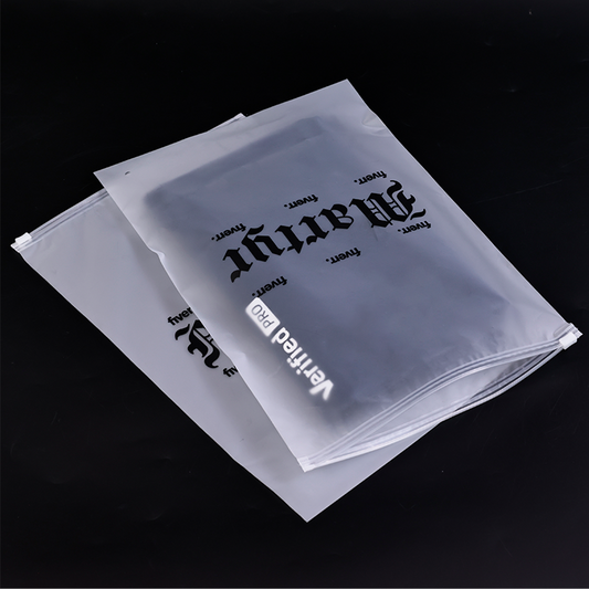 Martur White Frosted Zipper Bag